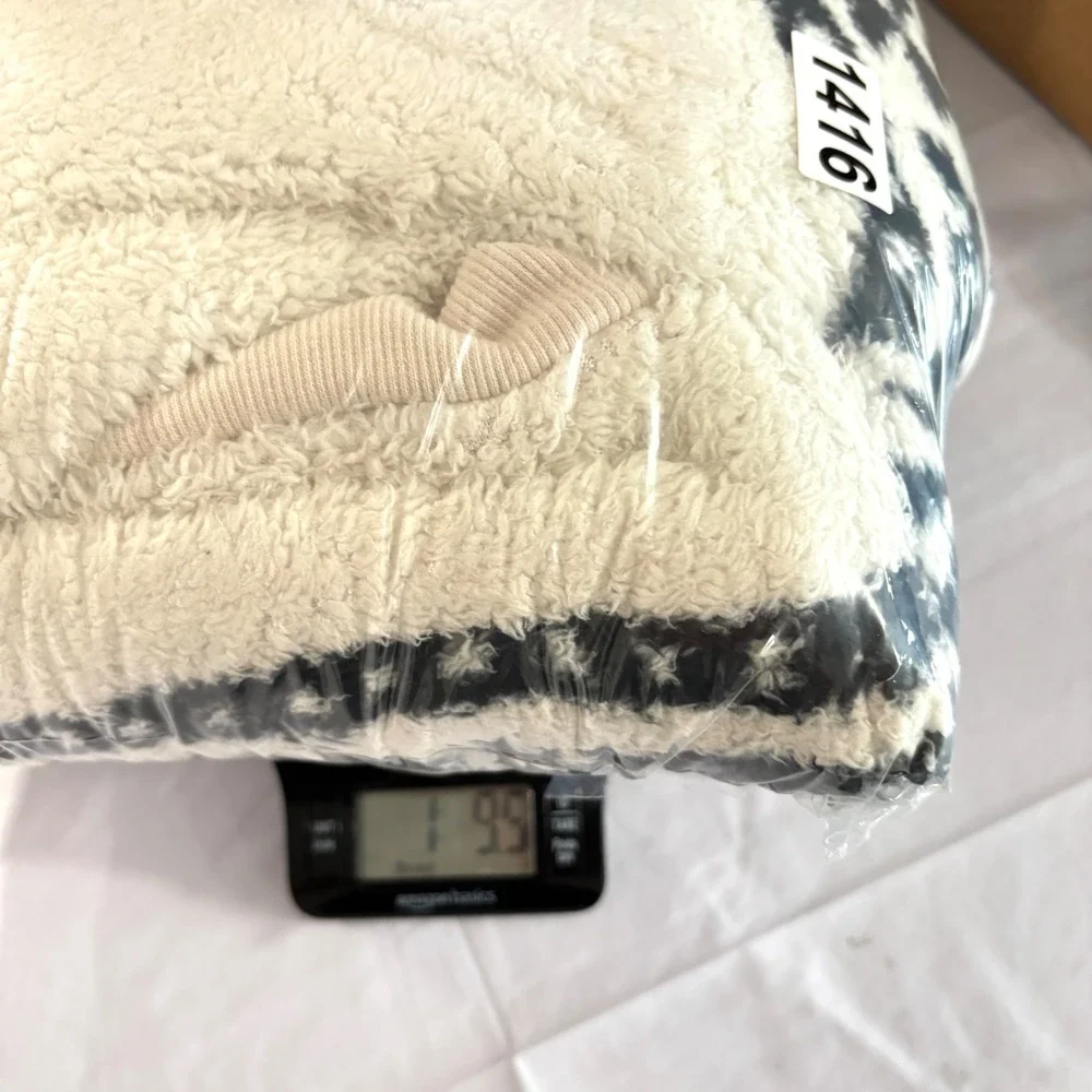 Faherty B.Yellowtail High Pile Sherpa Fleece Jacket Cream Black Aztec Print M - Picture 13 of 13
